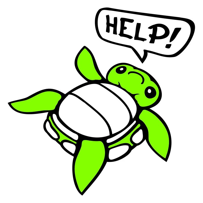 Turtle Back Tilted Over Helpless Side Help