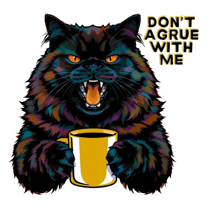 Chat avec la phrase « Ne discute pas avec moi »