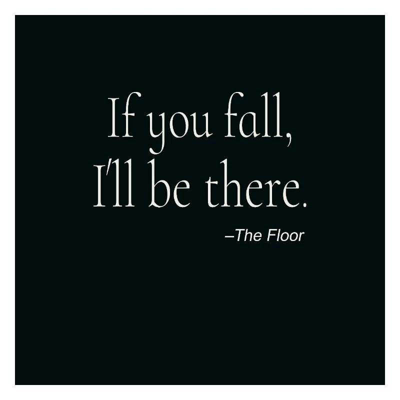 Si vous tombez Typographie Conception d’affiche