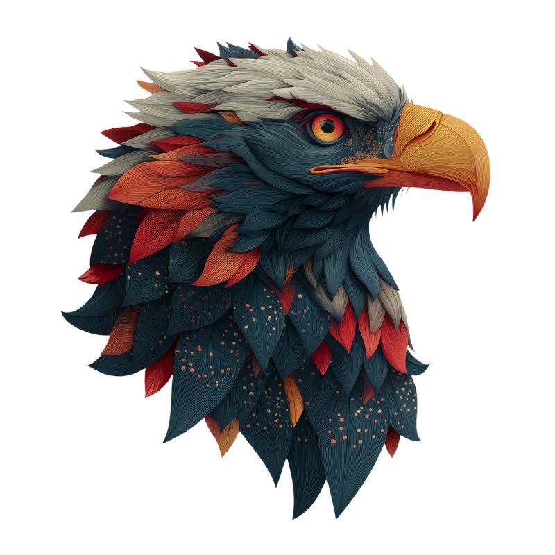 Powerful Eagle Head, Strong, Determined Gift