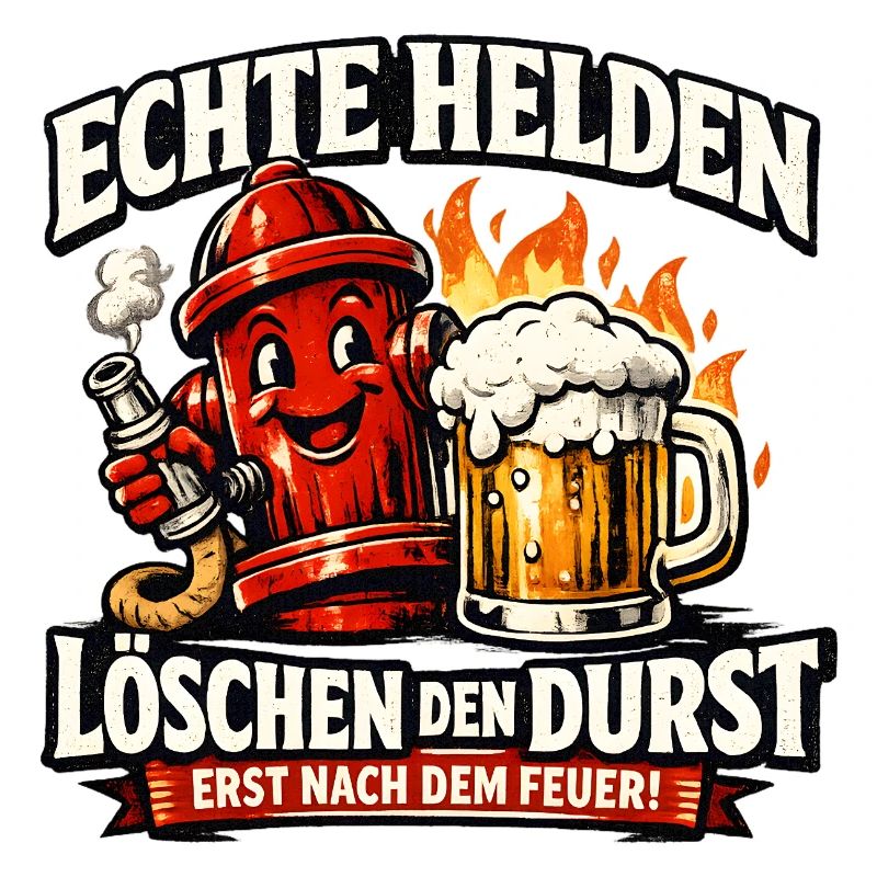 Echte Helden löschen den Durst