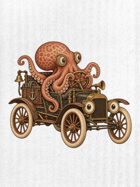 Oktopus Steampunk Auto Abenteuer
