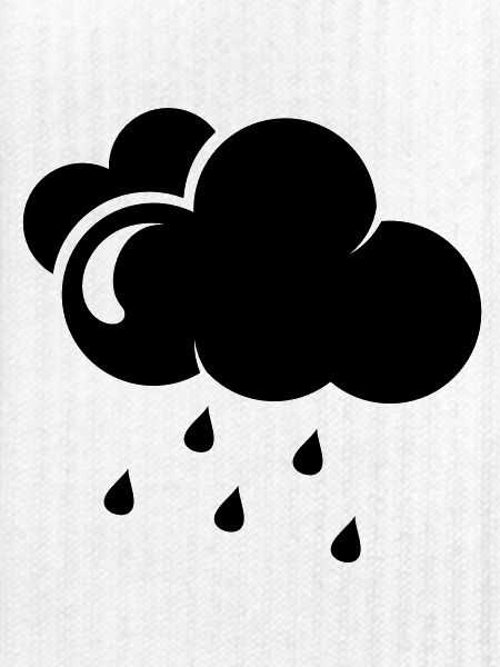 Wolke mit Regentropfen