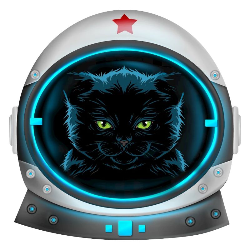 astronaute chat de l’espace en colère