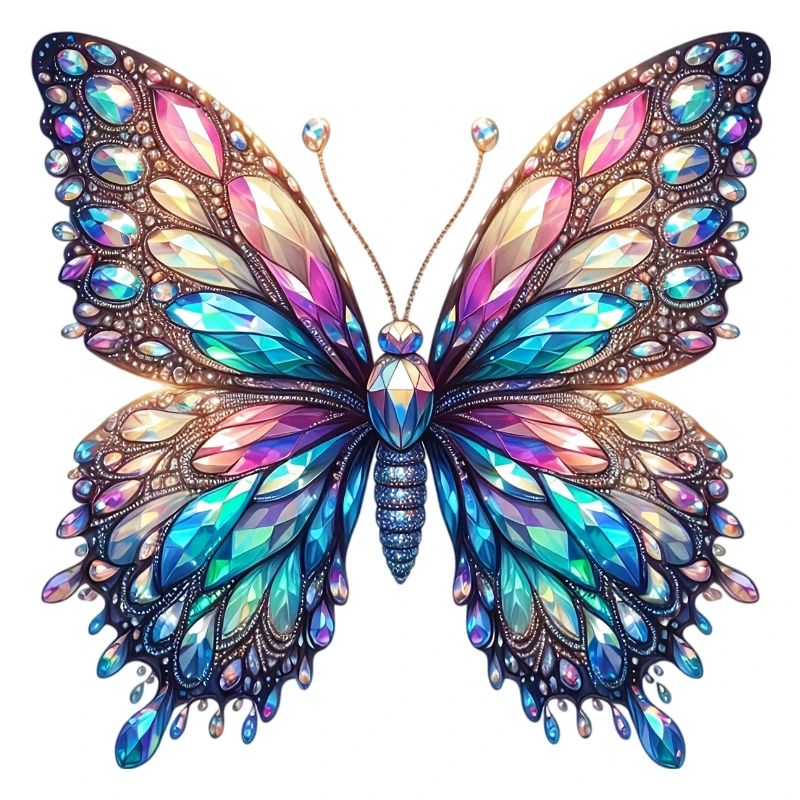 Butterfly, Diamond, Diamonds, Crystals, Crystal
