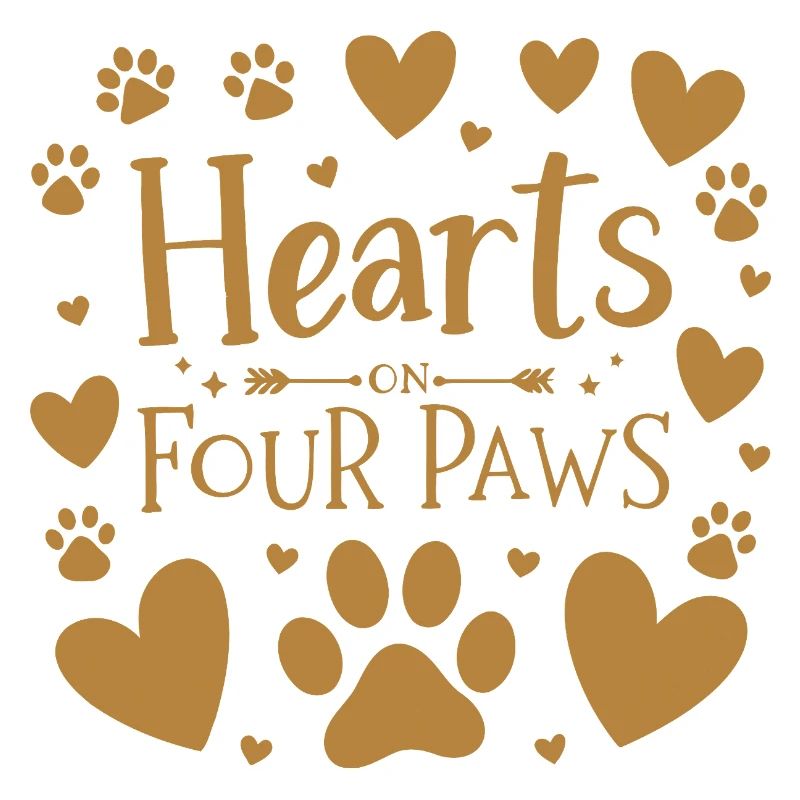 Herzen auf vier Beinen gold