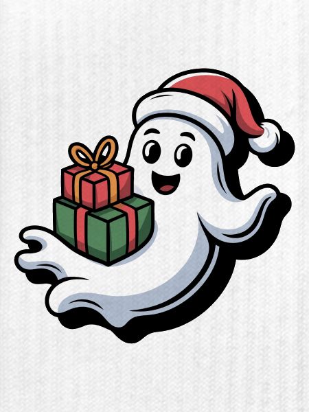 Weihnachtsgeist mit Geschenken