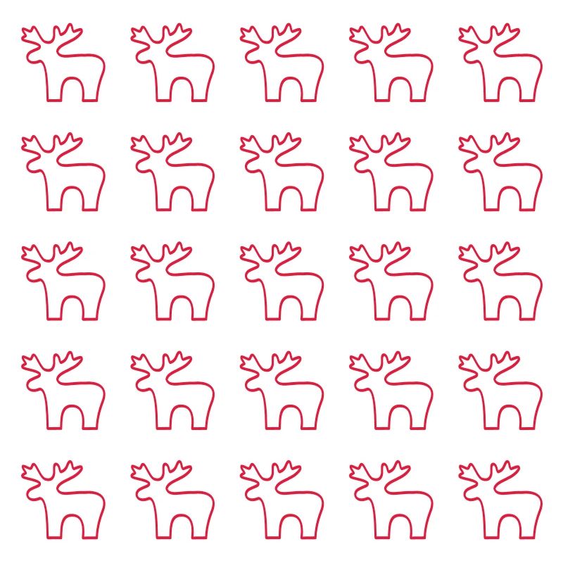 Red Reindeer Silhouette Pattern