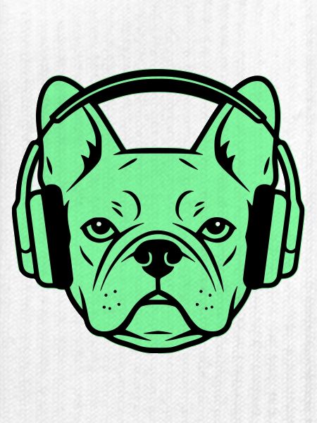 Frenchie Kopfhörer Gamer Hund