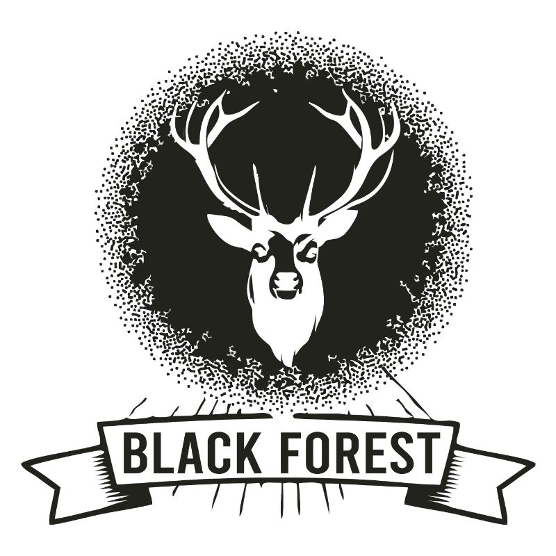 Motif Cerf Forêt Sombre