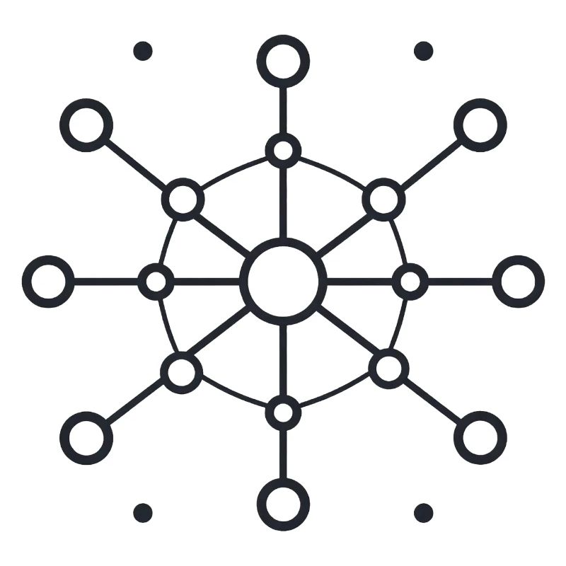 Central Network Star Pattern