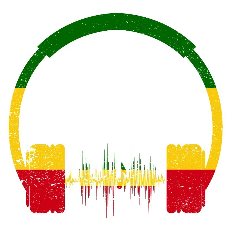 Reggae Kopfhörer Wellen-Design