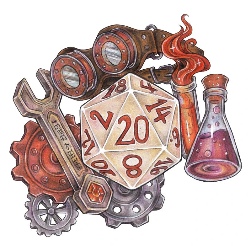 Role Playing Game Tabletop D20 Dice Gift Artificer
