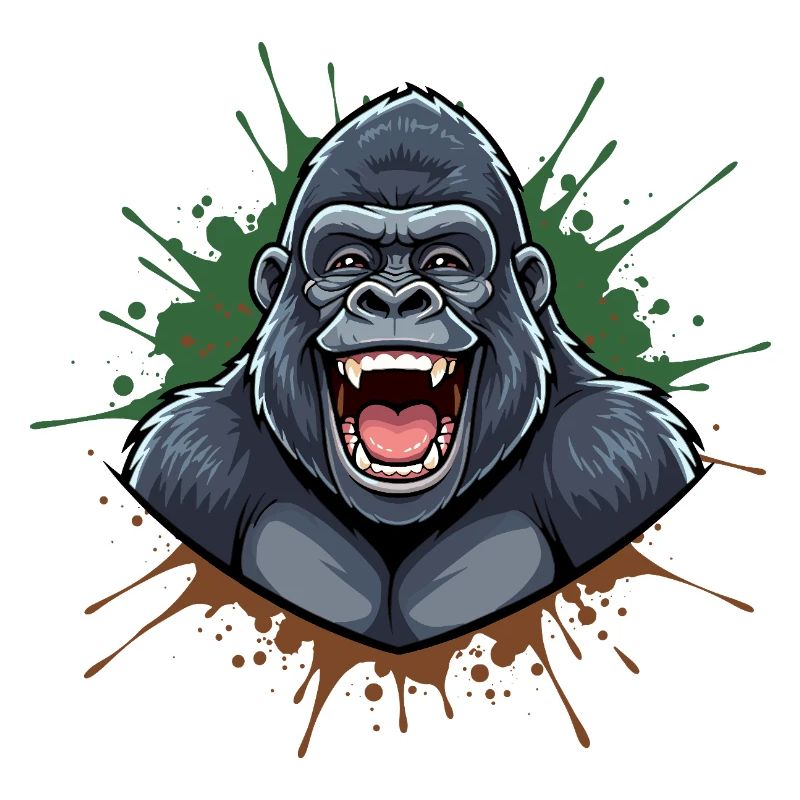 Conception de graffiti de Gorille Rieur