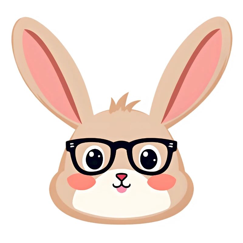 Rabbit with glasses