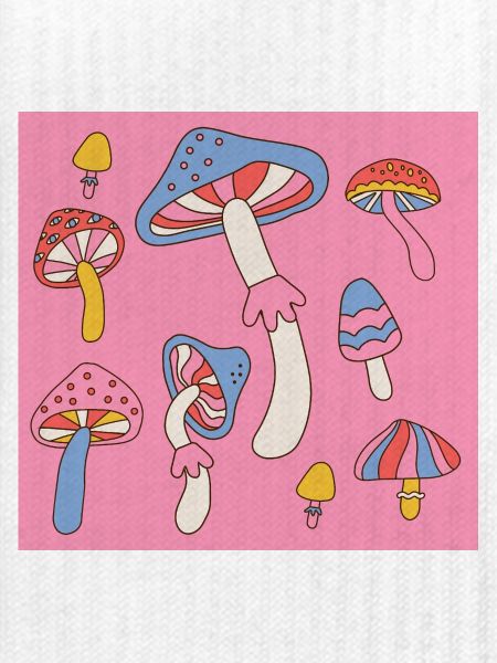 Retro Mushroom Pattern – Psychedelic 70s Design