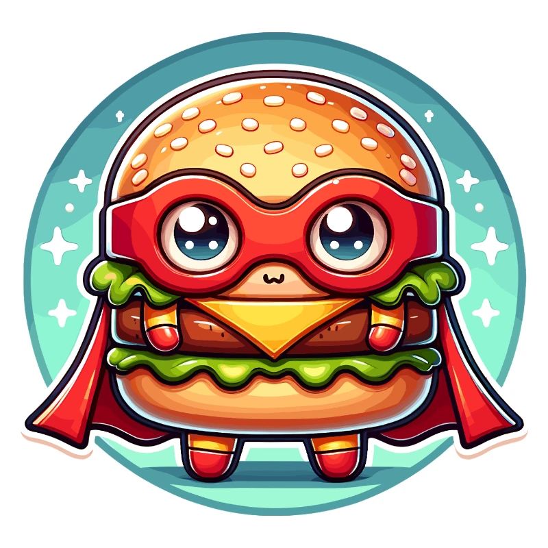 Hamburger Super-héros Burger Snack de restauration rapide