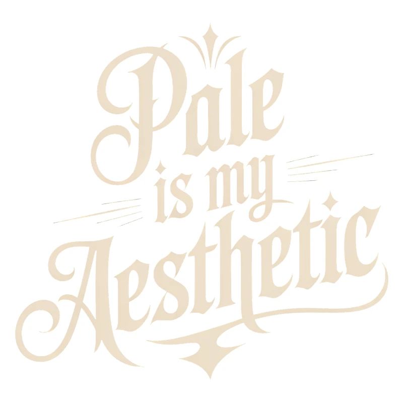 Pâle est ma typographie esthétique