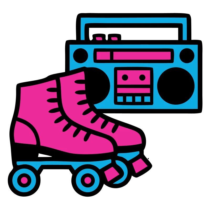 Rollschuhe Boombox 80er Retro