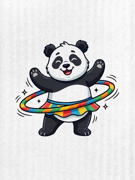 Rainbow Panda Hula-Hoop