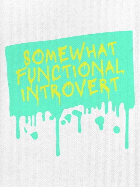 Somewhat Functional Introvert Spruch Logo Text