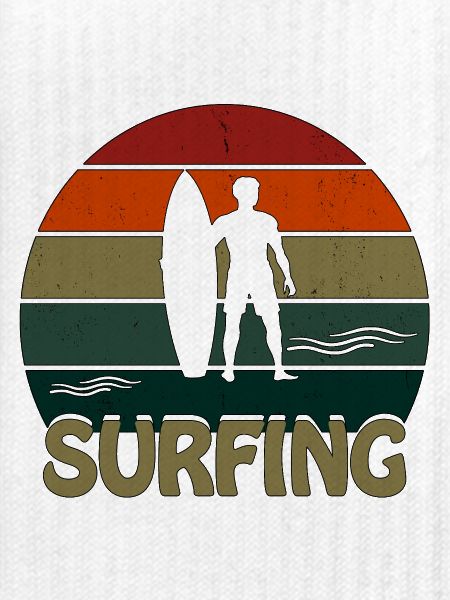 Surfing Sunset Man