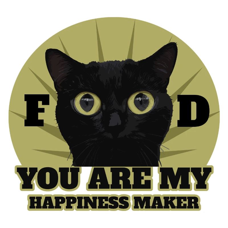 Chat noir mignon