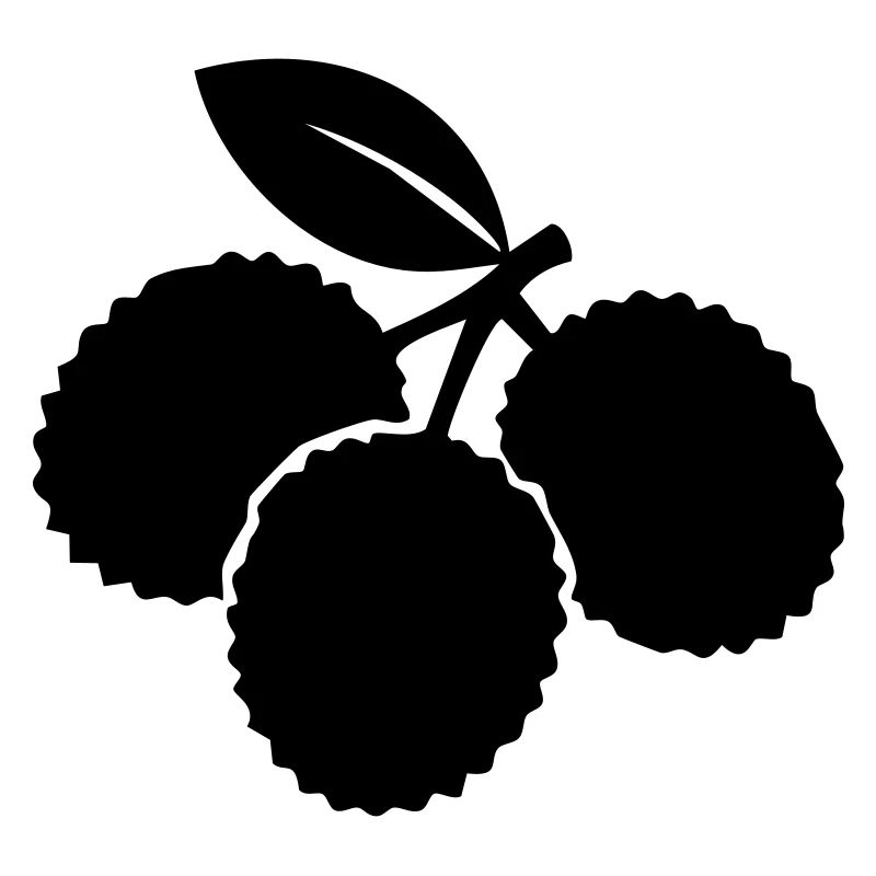 Lychee Silhouette – Exotic Fruit Design