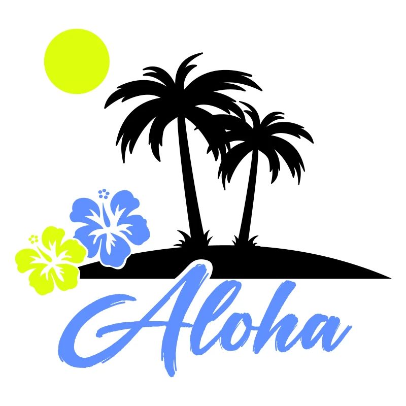 Aloha Hibiskus Neon Script