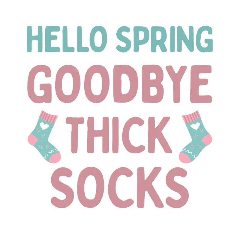 Hello Spring Goodbye Thick Socks