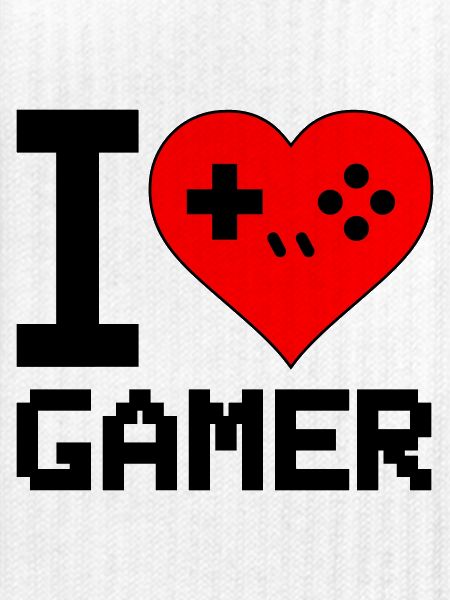 Herz mit Game-Controller Silhouette