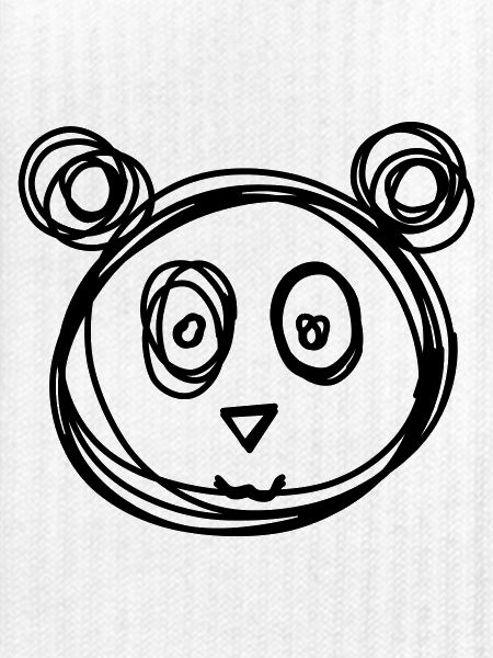 Panda handgezeichnet