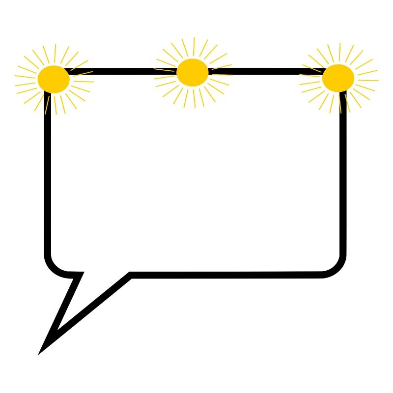 Conception de texte soleil bande dessinée bulle discours vous-même