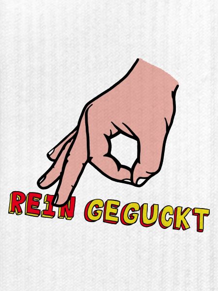 Comic-Hand Zeigefinger mit Retro Text