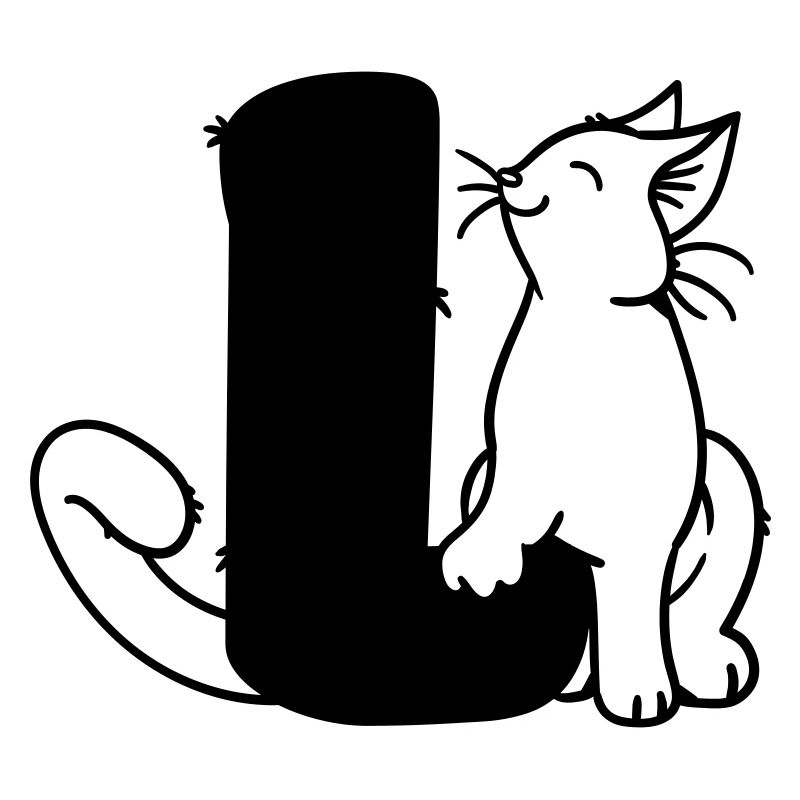 Katze Buchstabe L