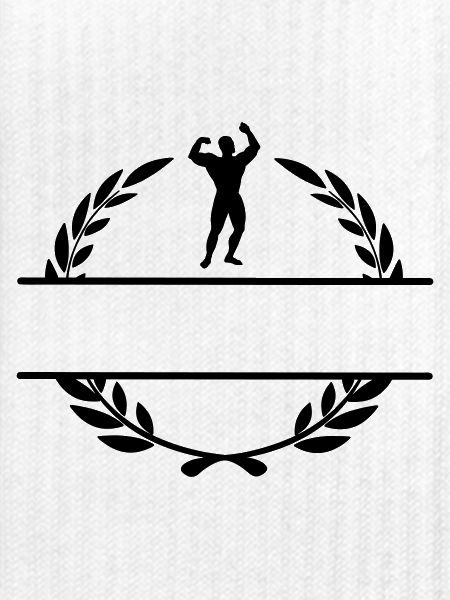 Bodybuilder im Lorbeerkranz