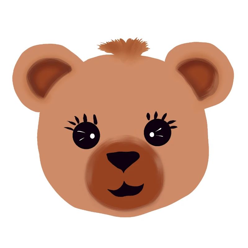 Ourson mignon à expression amicale