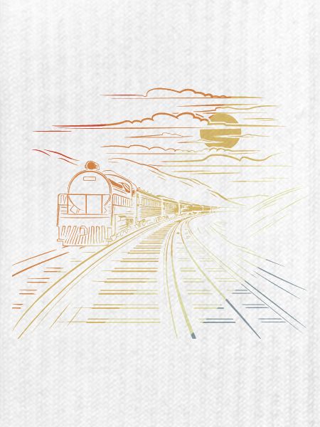 Eisenbahn Retro Stil