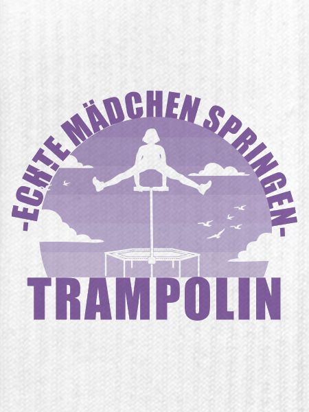 Echte Mädchen springen Trampolin Geschenk