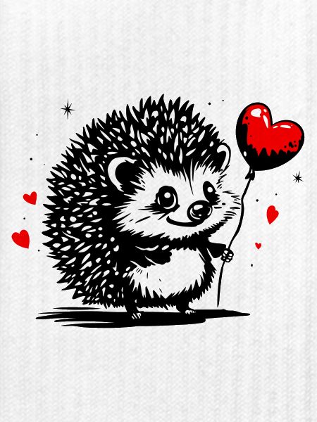 Igel mit Herz Luftballon - Heartful Creatures