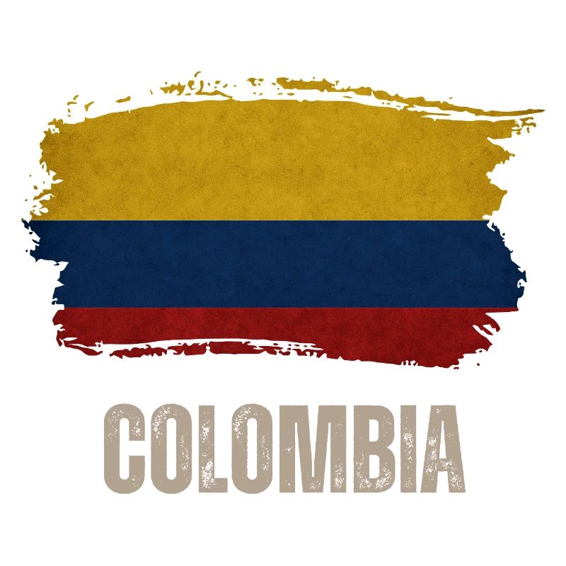 Vintage Colombie, drapeau de la Colombie
