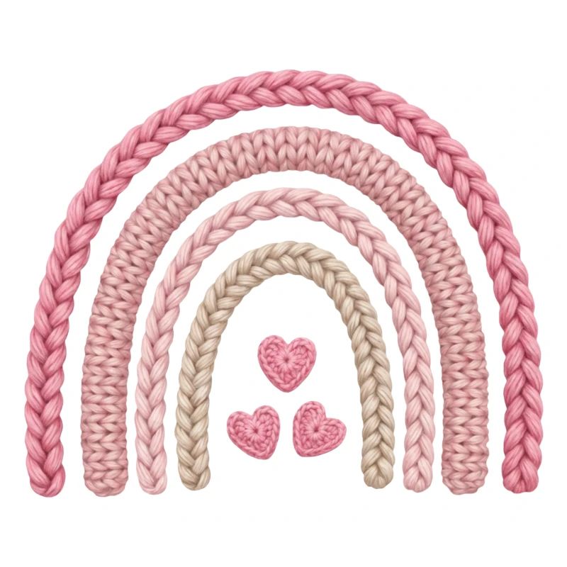 Rainbow Pink Knitting Pattern