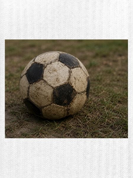 Fußball im Feldrand