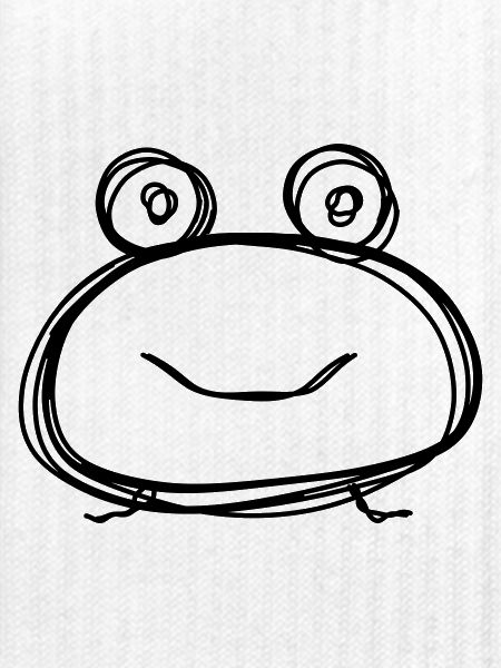 Frosch handgezeichnet