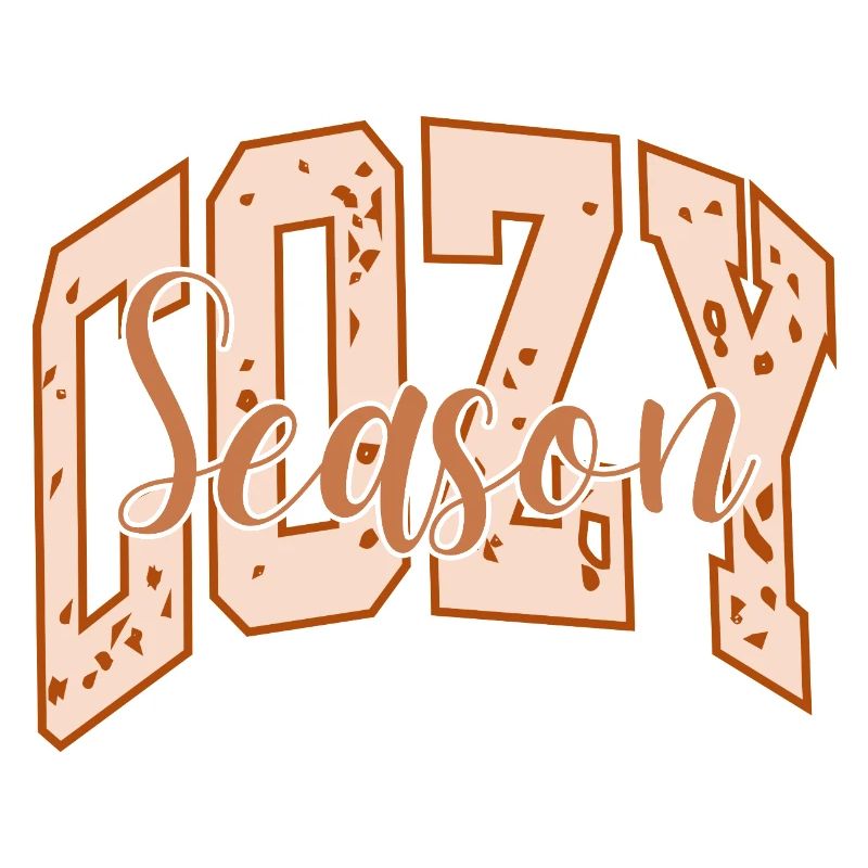 Cozy season exploded pattern and bold typography