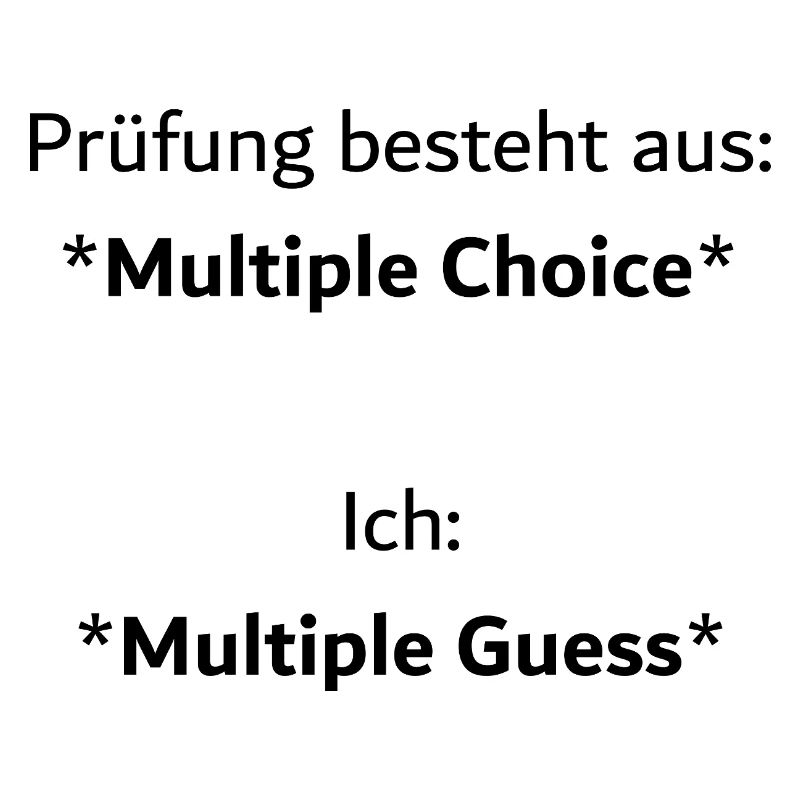Unispruch "Multiple Choice" Geschenk, Studenten