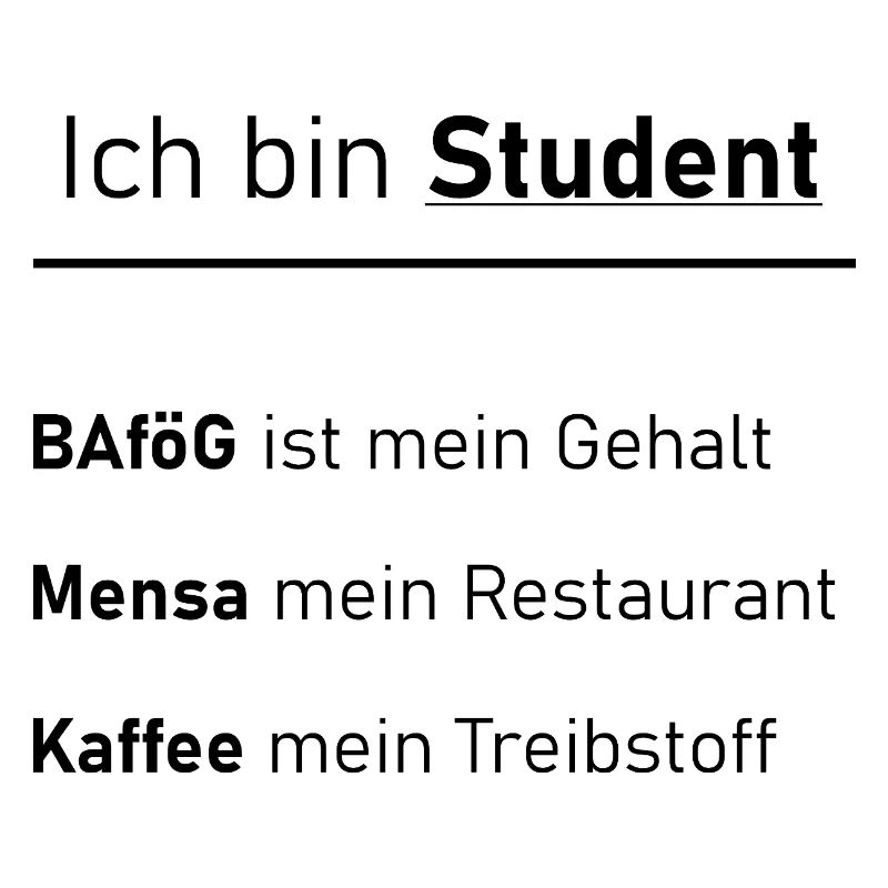 Unispruch "Ich bin Student" Geschenk, Studenten