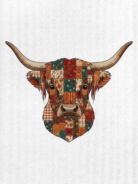 Patchwork-Kuh-Quilt-Volkskunst