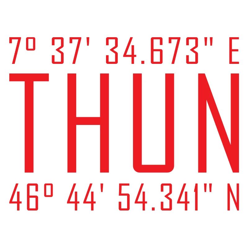 Coordonnées de Thun – Déclaration de faute de frappe rouge