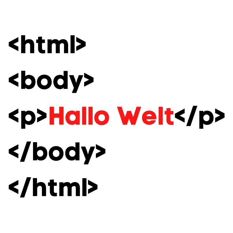Hallo Welt HTML – Lustiges Programmierer & Coding 